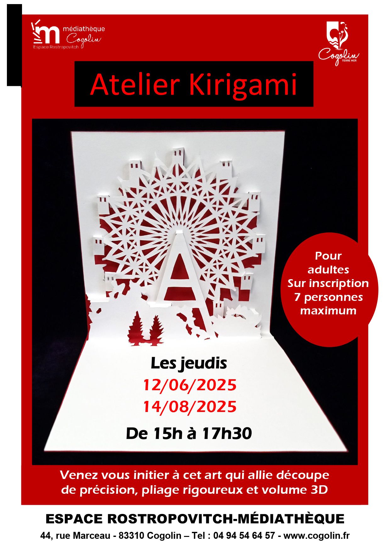 AFFICHE Kirigami juin et aout 2025 pour site Orphee